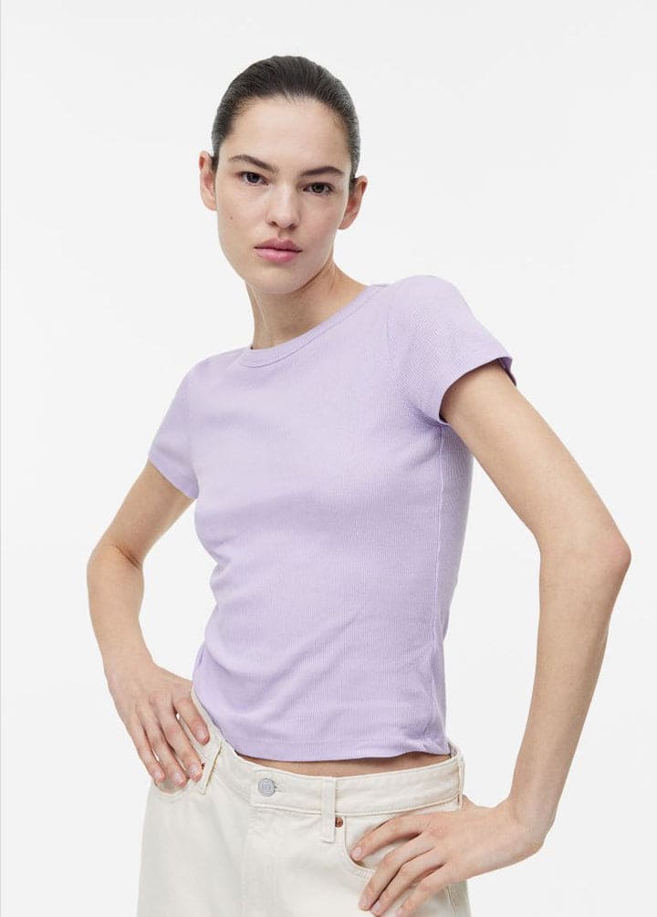 Cropped Faux-Suede Jacket — Plum